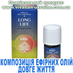 Композиція 100% ефірних олій Довге життя (Long Life) Композиція 100% ефірних олій Довге життя (Long Life), Vivasan, Швейцарія