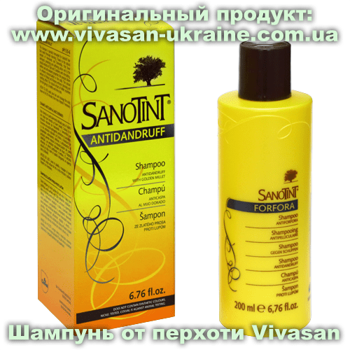 Шампунь от перхоти серии СаноТинт/SanoTint Vivasan Шампунь от перхоти СаноТинт 200 мл, Vivasan, Швейцария. Шампуни для волос