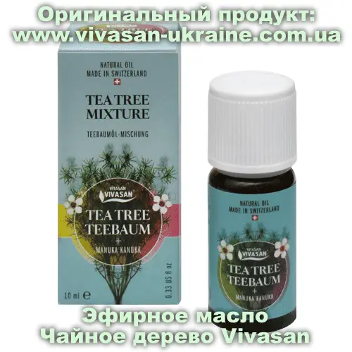 Эфирное масло чайного дерева Vivasan Эфирное масло Чайное дерево с манукой и канукой 10 мл, Vivasan, Швейцария. Органические эфирные масла